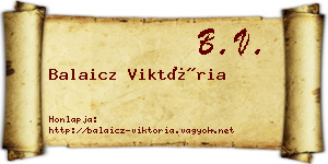 Balaicz Viktória névjegykártya